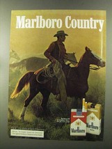 1973 Marlboro Cigarettes Ad - Marlboro Man, Cowboy - Marlboro Country - NICE - £14.74 GBP