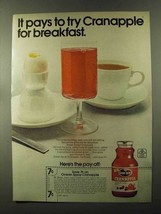 1973 Ocean Spray Cranapple Juice Ad - Try for Breakfast - £14.55 GBP