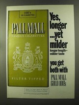 1973 Pall Mall Cigarettes Ad - Yes, Longer - £14.72 GBP