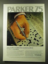 1973 Parker 75 Classic Ball Pen Ad - Can&#39;t Tell - £14.54 GBP