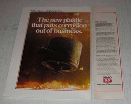 1973 Phillips 66 Oil Ad - Corrosion Out of Business - £14.45 GBP