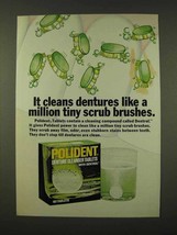 1973 Polident Denture Cleanser Tablets Ad - Scrub - £13.80 GBP