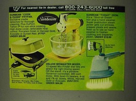 1973 Sunbeam Ad - Cook &amp; Clean Frypan, Today Iron - £14.54 GBP