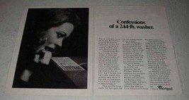 1973 Whirlpool Washer Ad - Confessions of a Washer - £14.50 GBP
