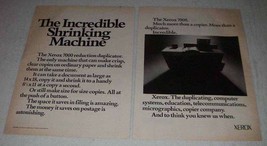 1973 Xerox 7000 Copier Ad - Shrinking Machine - £13.82 GBP