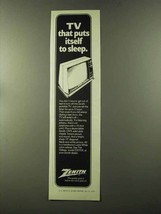 1973 Zenith Odessa Model E2070X Television Ad - $18.49