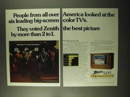 1973 Zenith Super Chromacolor TV Ad - Big-Screen - $18.49