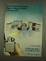 1973 Zippo Cigarette Lighters Ad - Warmly Dependable - $18.49