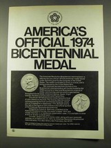 1974 American Revolution Bicentennial Administration Ad - £14.50 GBP