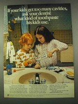 1974 Crest Toothpaste Ad - Kids Get Too Many Cavities - £14.50 GBP