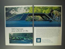 1974 GM Cars Ad - Improves Your Outlook on Life - $18.49