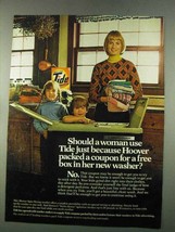 1974 Tide Detergent Ad - Hoover Put Coupon in Washer - $18.49