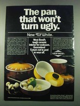1974 West Bend Tuf White Cookware Ad - Won&#39;t Turn Ugly - £14.54 GBP
