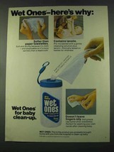 1974 Wet Ones Moist Towelettes Ad - Here&#39;s Why - £14.54 GBP