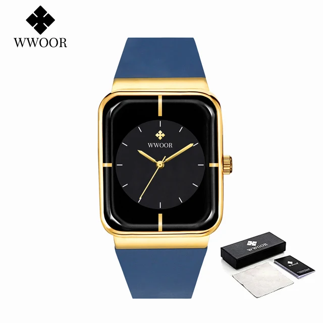 Watch For Men Fashion Casual Waterproof Wristwatches Male Silicone Strap Square  - £28.77 GBP