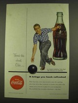 1954 Coca-Cola Soda Ad - Bowling - £14.54 GBP