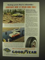 1957 Goodyear 3-T Nylon Cord Tires Ad - $18.49