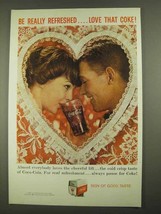 1959 Coca-Cola Soda Ad - Valentine - £14.78 GBP