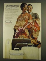 1966 Samsonite Silhouette Luggage Ad - Three-Suiter - £14.78 GBP