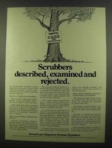 1974 American Electric Power Ad - Scrubbers Described - £14.90 GBP