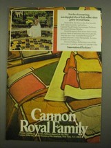 1974 Cannon Roman Holiday Linens Ad - Shimmering - $18.49
