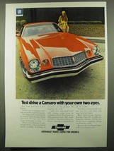 1974 Chevrolet Camaro Ad - Test Drive With Your Eyes - $18.49