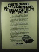 1974 Fiat 128 Car Ad - When You Consider - $18.49