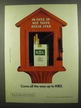1974 Kool Cigarettes Ad - In Case of Hot Taste - £14.81 GBP