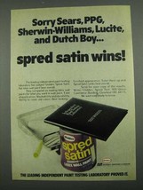 1974 Glidden Spread Satin Wall Paint Ad - Sorry PPG - $18.49