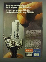1974 Gillette Razor Blades Ad - Tomorrow Morning - $18.49
