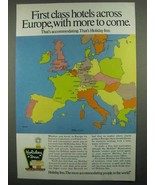 1974 Holiday Inn Ad - First Class Hotels Across Europe - £14.78 GBP