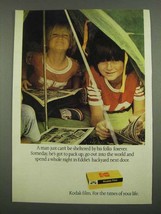 1974 Kodak Film Ad - Can&#39;t Be Sheltered by Folks - £14.53 GBP