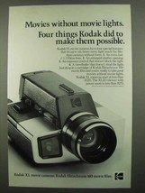 1974 Kodak XL Movie Camera and Ektachrome 160 Film Ad - $18.49
