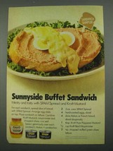 1974 Kraft Mustard and SPAM spread Ad, Sunnyside Buffet - $18.49