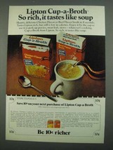 1974 Lipton Cup-a-Broth Ad - So Rich - $18.49