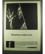 1974 Shure Unidyne or Unisphere Microphones Ad - Matter - £14.52 GBP