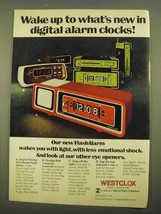 1974 Westclox Alarm Clock Ad - Moonbeam Flash-alarm - £14.44 GBP