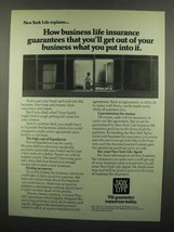 1974 New York Life Insurance Ad - Business Insurance - £14.54 GBP