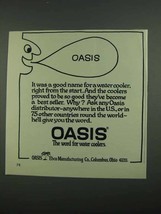 1974 Oasis Water Cooler Ad - $18.49
