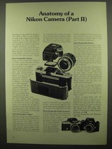 1974 Nikon F and F2 Cameras Ad - Anatomy of a Camera - £14.74 GBP