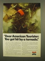 1975 American Tourister Luggage Ad - Hit by A Tornado - £14.54 GBP