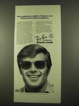 1975 Bausch &amp; Lomb Ray-Ban Caravan Sunglasses Ad - £14.50 GBP