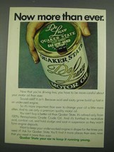 1974 Quaker State De Luxe Motor Oil Ad - More than Ever - $18.49