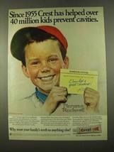 1975 Crest Toothpaste Ad - Art by Norman Rockwell - £14.61 GBP