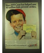 1975 Crest Toothpaste Ad - Art by Norman Rockwell - $18.49