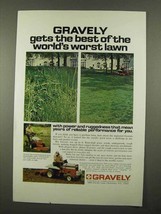 1975 Gravely Lawn Mowers Ad - Best of The Worst Lawn - $18.49