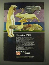 1975 Phillips 66 Oil Ad - Shape of Alaska - £14.50 GBP