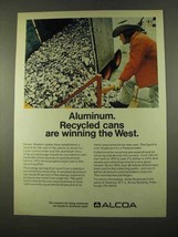 1975 Alcoa Aluminum Ad - Recycled Cans Winning West - £14.78 GBP
