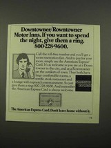 1975 American Express Card Ad - Downtowner/Rowntowner - £14.52 GBP