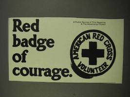 1975 American Red Cross Ad - Badge of Courage - £14.45 GBP